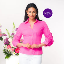 EW36018 - Gathered Sleeve Button-Through Top - Pennita