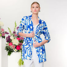 EW36261 - Long Abstract Zip Jacket - Pennita