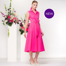 EW36028 - Fuchsia Belted Pocket Dress - Pennita