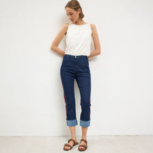 Melodia - Red Stripe Turn Up Jeans