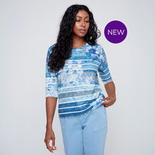 2619054 - Patterned Stripe Long Sleeve Top - Pennita