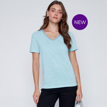 2613071 - Blue Sparkle V-Neck Top - Pennita