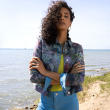 A47448 - Reversible Floral/Turquoise Bomber Jacket