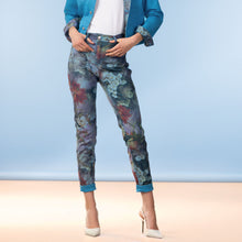 A47449 - Reversible Floral/Turquoise Jean - Pennita