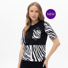 19015 - Zebra Sparkle Drawstring Top