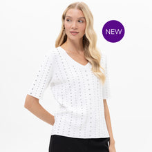 19152 - Studded V-Neck Top - Pennita