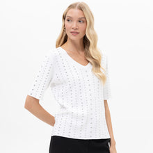 19152 - Studded V-Neck Top - Pennita