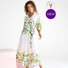 C352L - ‘Lemon Vine’ Button Through Dress with Removable Belt