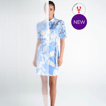 C704L- Lace Look Cut Out Floral Sleeve Dress with Removable Belt - Pennita