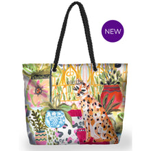 26961 - Rope Handle Beach Bag ‘Cheetah in The City by Karen Fields’
