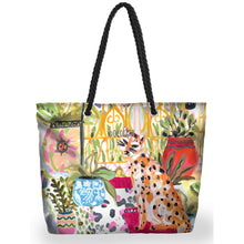 26961 - Rope Handle Beach Bag ‘Cheetah in The City by Karen Fields’