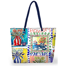26953 - Rope Handle Beach Bag ‘My Handmade Garden by Basak Erarslan’
