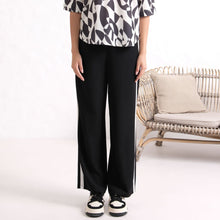 5181-31 - Black Pant with Side White Stripe - Pennita
