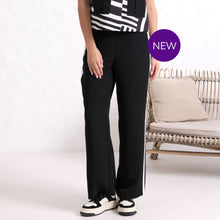 5181-31 - Black Pant with Side White Stripe - Pennita