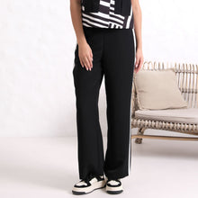 5181-31 - Black Pant with Side White Stripe - Pennita