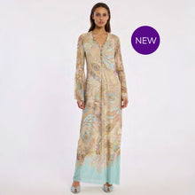41849 - Paisley Diamanté Neck Maxi Dress - Pennita