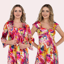 5197 - Multi Silk Two Piece Dress & Bolero - Pennita