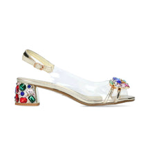 MILY01 - Perspex Jewelled Sandal - Pennita