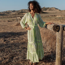 L216 - Embellished Palm Button Through Dress