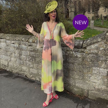 41842 - Neon Trim Leaf Maxi Dress - Pennita