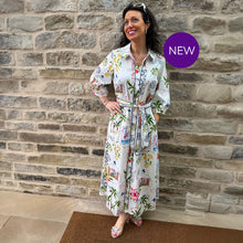 C359L - ‘Venetian Print’ Button Through Dress with Removable Belt - Pennita