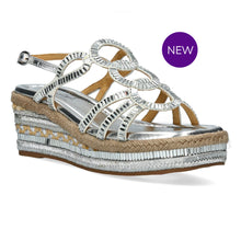 Marieo 05 - Baguette Wedge Sandal - Silver