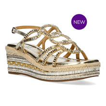 Marieo 05 - Baguette Wedge Sandal - Gold - Pennita