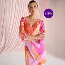 C309P - Print Long Sleeve Dress - Pennita