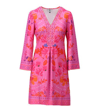 C415 - Beaded V-Neck Long Sleeve Dress - Pennita