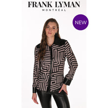 263715 - Geometric Pleather Shirt with Poppers
