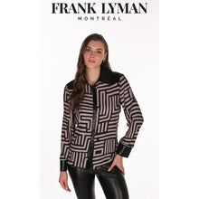 263715 - Geometric Pleather Shirt with Poppers
