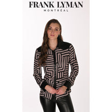 263715 - Geometric Pleather Shirt with Poppers