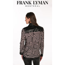 263715 - Geometric Pleather Shirt with Poppers