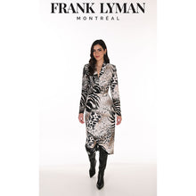 263369 - Animal Long Sleeve Cross Over Dress