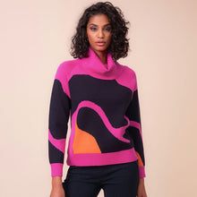 A48239 - Wave Cowl Neck Sweater
