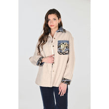 263788 - Portrait Print Buttoned Jacket