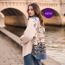 263788 - Portrait Print Buttoned Jacket