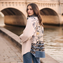 263788 - Portrait Print Buttoned Jacket
