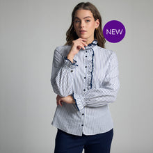 Atina - Stripe Ruffle Detail Shirt