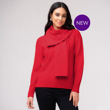 EW37022 - Detachable Scarf Sweater