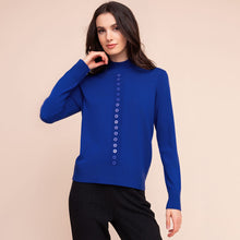 A48062 - Button Crew Neck Sweater
