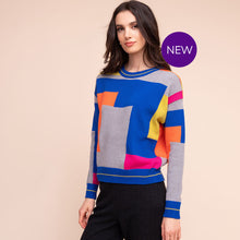 A48327 - Multicoloured Block Print Sweater