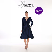 269194 - Taffeta Rose Detail Cross-Over Dress