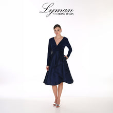 269194 - Taffeta Rose Detail Cross-Over Dress