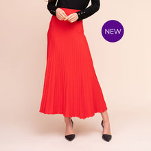 A48058 - Red Pleated Skirt
