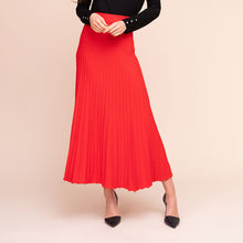 A48058 - Red Pleated Skirt
