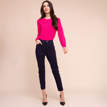 PAS2400 - High Rise Jeans - Navy