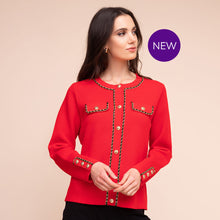 A48035 - Chain Button Detail Cotton Jacket