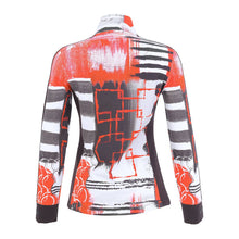 76696 - Black Panel Zip Jacket ‘Geo Stripes by Yasemin Indap‘