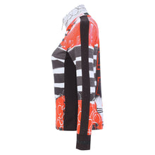 76696 - Black Panel Zip Jacket ‘Geo Stripes by Yasemin Indap‘